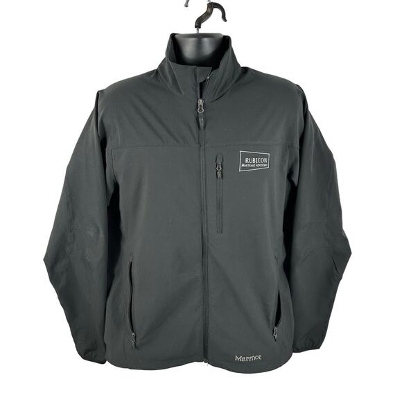 Marmot Mens Tempo Softshell Jacket M3 Black Size Large Embroidered - Picture 1 of 12